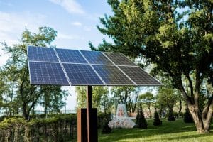 solar panels in public park